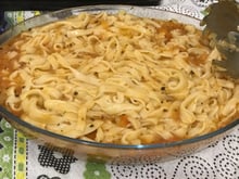 Macarrão com manjericão