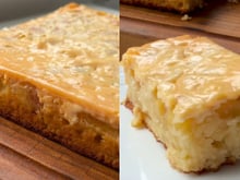 Bolo de maçã invertido com massa de iogurte: essa receita é diferente de todas que já fiz e você também precisa provar