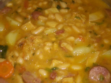 Dobradinha com feijão branco