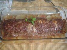 Rocambole de carne moída