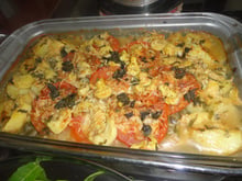Congrio ao molho de camarão com batata sauté