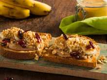 Sanduíche de pasta de amendoim e banana