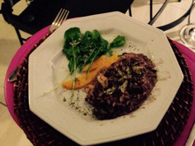 Risoto de filé ao vinho tinto Carmenere