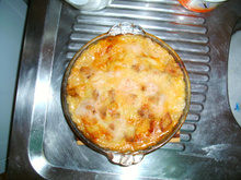 Carne moída ao molho bechamel