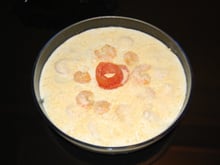 Chuchu recheado ao molho branco gratinado