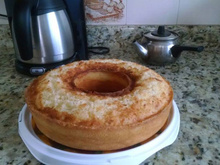 Bolo de coco e queijo coalho