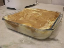 Bolo de micro-ondas mesclado