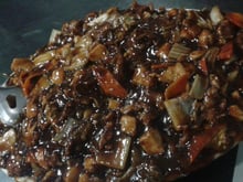 Yakisoba simples de legumes e carne