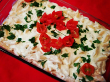 Macarrão parafuso aos quatro queijos