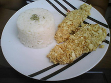 Frango crocante com creme de leite