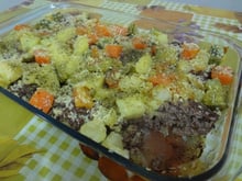 Torta saudável de carne moída