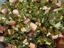 Couve ou repolho refogado com bacon