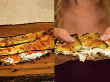 Faço low carb e aprendi a fazer essa tostata de berinjela com uma nutricionista: "Fica fininha e crocante e com recheio cremoso"