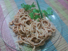 Macarrão com estrogonofe