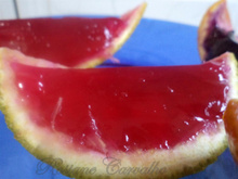 Gelatina na casca da laranja