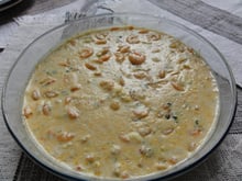 Camarão com catupiry dissolvido