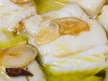 Lombo de bacalhau com palmito