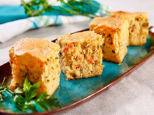 Torta de fubá com frango