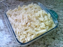 Penne cremoso com ervas