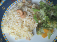 Risoto de coco e castanha