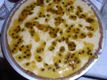 Torta mousse de maracujá com chocolate