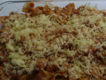 Farfalle com requeijão