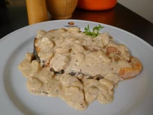 Salmão ao champignon