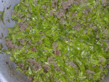 Couve com carne moída