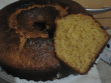 Bolo de milho de sobras de curau