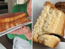 Todo ano faço essa sobremesa quando está calor: flan de coco com doce de leite rápido, fácil e irresistível