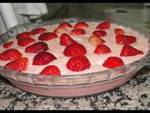 Falso mousse de morango (delicioso)