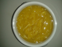 Sopa de abóbora com frango
