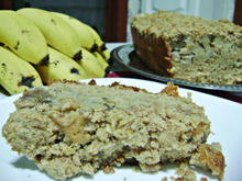 Bolo de banana com aveia
