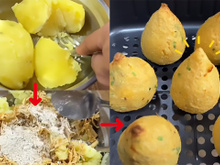Coxinha saudável com só quatro ingredientes na airfryer: mais fácil e gostoso impossível