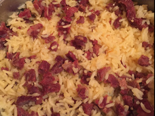 Arroz com carne seca