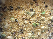Farofa com pistache e maçã verde