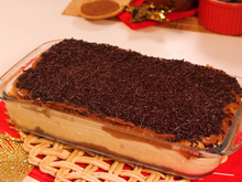 Pavê de panetone de chocolate
