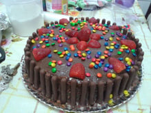 Bolo de morango com nutella