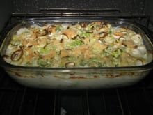 Batata gratinada com alho poró