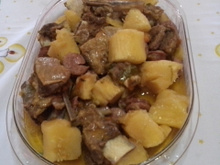 Costela cozida com calabresa