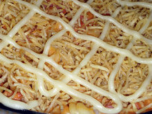 Macarrão com batata palha