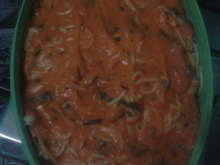 Macarrão com molho de abóbora