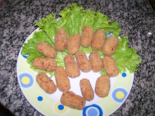 Croquete delícia de mortadela