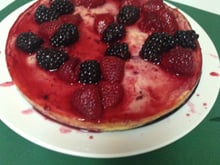 Torta de frutas vermelhas light