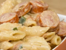 Macarrão com salsicha especial