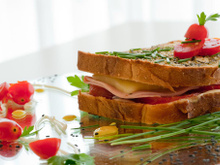 Sanduíche de forno delicioso