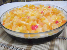 Pizza de gelatina em camadas