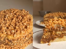 Bolo crocante de amendoim com doce de leite: receita simples com massa fofinha tem duas camadas generosas de recheio