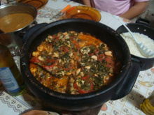 Moqueca de peixe e camarão