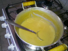 Mingau de milho verde com rapadura